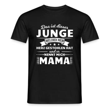 Mama Sohn Mutter Muttertag Geschenk - Männer T-Shirt - Schwarz - Vorne - AI Model Male 178 light (178cm)