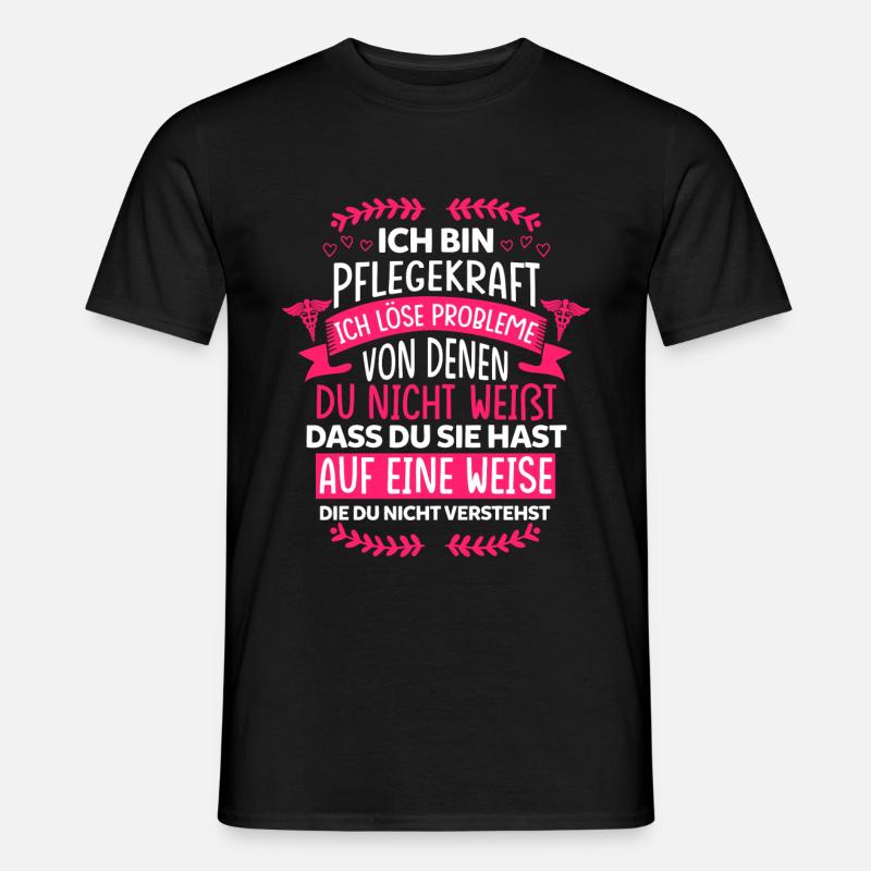 Pflegekraft Altenpfleger Altenpflegerin Geschenk - Männer T-Shirt - Schwarz