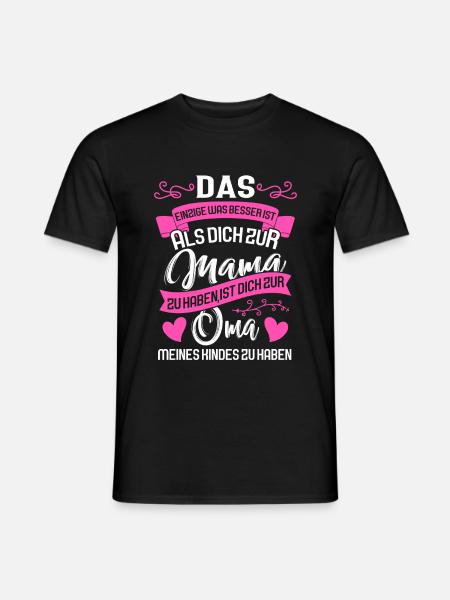 Mama Oma Werdende Oma Geschenk - Männer T-Shirt - Schwarz