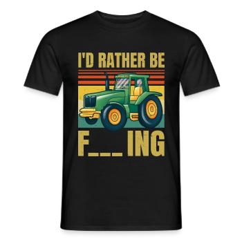 Je serais plutôt agriculteur - Funny Sarcastic Farmer - T-shirt homme - noir - Devant - AI Model Male 178 light (178cm)