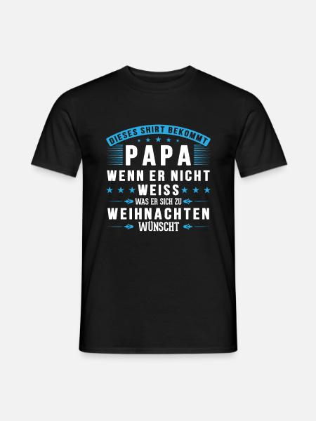 Papa Weihnachten Lustig Vater Geschenk - Männer T-Shirt - Schwarz