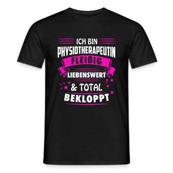 Physiotherapeutin Physiotherapie Physiotherapeut - Männer T-Shirt - Schwarz - Vorne - AI Model Male 178 light (178cm)