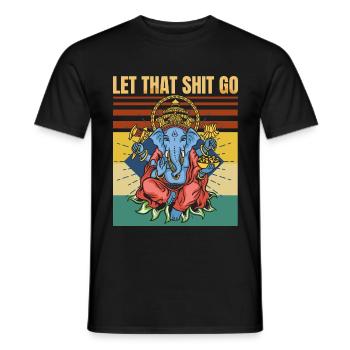 Yoga - Spiritual Ganesha - Méditation - Funny - T-shirt homme - noir - Devant - AI Model Male 178 light (178cm)