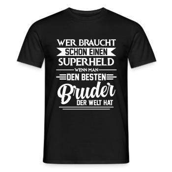 Bruder Schwester Geschwister Geschenk - Männer T-Shirt - Schwarz - Vorne - AI Model Male 178 light (178cm)