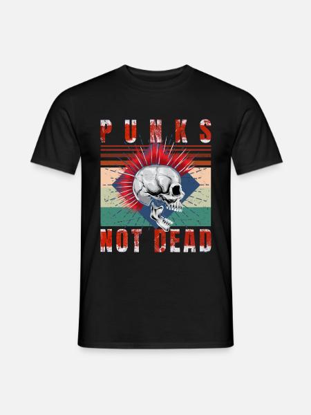 Punk's Not Dead - Punk Rock - Vintage - Mænd T-shirt - sort