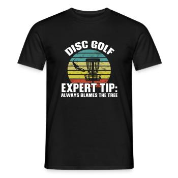 Disc Golf Disc Golf Tree Cadeau - T-shirt homme - noir - Devant - AI Model Male 178 light (178cm)
