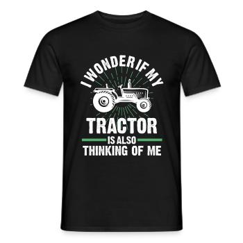 Tractor Tractors Tractor Gift - Men's T-Shirt - black - Front - AI Model Male 178 light (178cm)