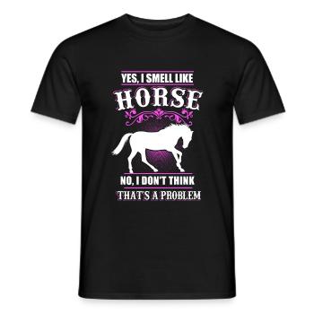 Horse rider equestrian gift - Men's T-Shirt - black - Front - AI Model Male 178 light (178cm)