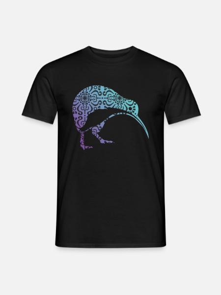 Maori Kiwi Tribal Aboriginal New Zealand Bird Art - Men's T-Shirt - black