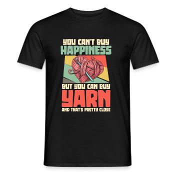 Stricken Häckeln Garn Strickerin Näherin - Männer T-Shirt - Schwarz - Vorne - AI Model Male 178 light (178cm)