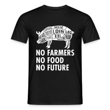 No Farmers No Food No Future - Bauer - Männer T-Shirt - Schwarz - Vorne - AI Model Male 178 light (178cm)