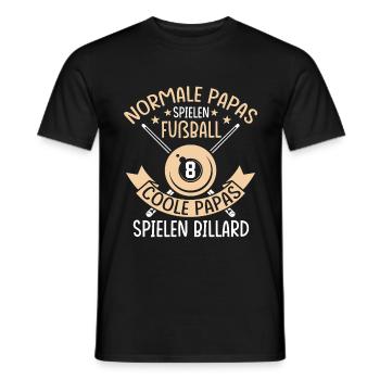 Billard Billardspieler Papa Geschenk - Männer T-Shirt - Schwarz - Vorne - AI Model Male 178 light (178cm)