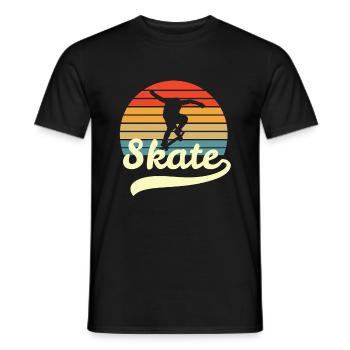 Skateboard Skateboarder cadeau de skateur - T-shirt homme - noir - Devant - AI Model Male 178 light (178cm)