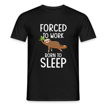 Sloth sloth lazy gift - Men's T-Shirt - black - Front - AI Model Male 178 light (178cm)