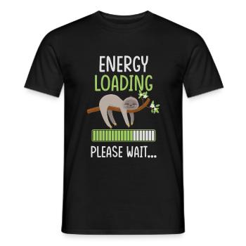 Sloth sloth lazy gift - Men's T-Shirt - black - Front - AI Model Male 178 light (178cm)