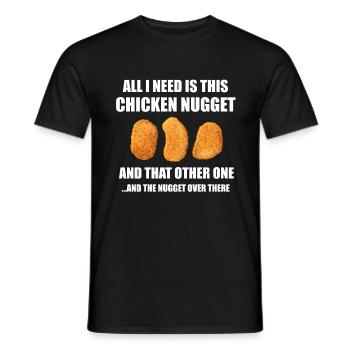 Nuggets Chicken Nuggets Gift - Men's T-Shirt - black - Front - AI Model Male 178 light (178cm)