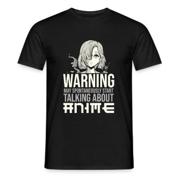 Talking About Anime - Manga Dessin - T-shirt homme - noir - Devant - AI Model Male 178 light (178cm)