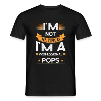Pops Retirement Pop Pop Gift - T-shirt homme - noir - Devant - AI Model Male 178 light (178cm)