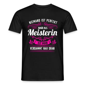 Meisterin Meister Friseur Geschenk - Männer T-Shirt - Schwarz - Vorne - AI Model Male 178 light (178cm)
