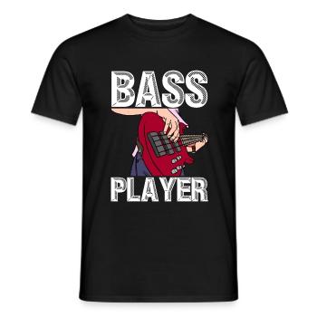 Bass Player - Bass Guitar Bass Player Music - Men's T-Shirt - black - Front - AI Model Male 178 light (178cm)