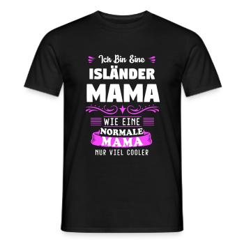 Icelander Mama Icelandic Horse Horse Gift - Men's T-Shirt - black - Front - AI Model Male 178 light (178cm)