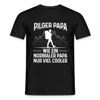 Pilgern Papa Pilgerer Pilger Geschenk - Männer T-Shirt - Schwarz - Vorne - AI Model Male 178 light (178cm)