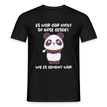 Böser Panda-Bär Sarkasmus Ironie Spruch - Männer T-Shirt - Schwarz - Vorne - AI Model Male 178 light (178cm)