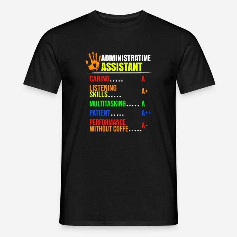 Administrative Assistant Certificate Funny Gift - Men's T-Shirt - black