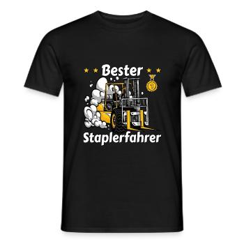 Staplerfahrer Geschenk Lagerist Lagerarbeiter - Männer T-Shirt - Schwarz - Vorne - AI Model Male 178 light (178cm)