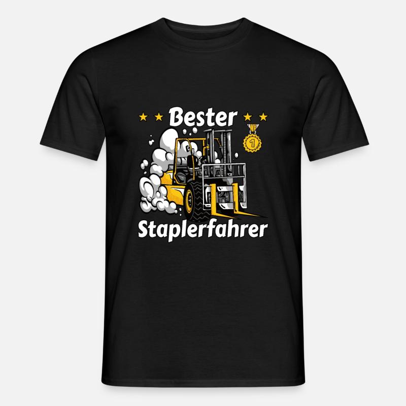 Staplerfahrer Geschenk Lagerist Lagerarbeiter - Männer T-Shirt - Schwarz