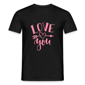 Ich liebe Dich - Männer T-Shirt - Schwarz - Vorne - AI Model Male 178 light (178cm)