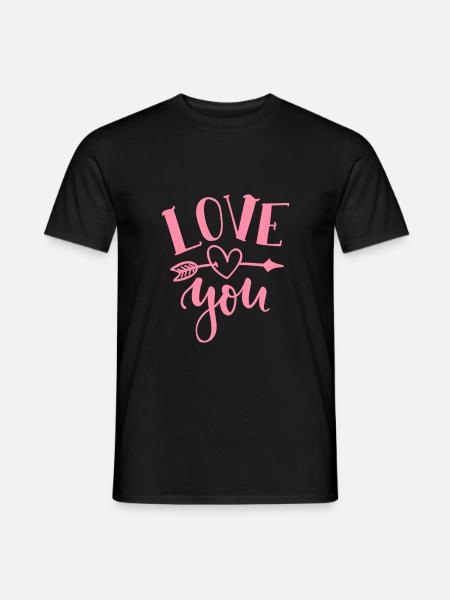 Je t’aime - T-shirt homme - noir