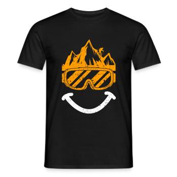 Lustiges Ski Lächeln Skiurlaub Männer Frauen - Männer T-Shirt - Schwarz - Vorne - AI Model Male 178 light (178cm)
