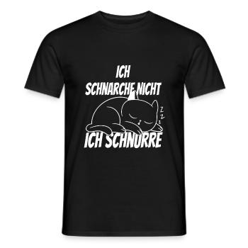 Ich schnarche nicht ich schnurre - Männer T-Shirt - Schwarz - Vorne - AI Model Male 178 light (178cm)