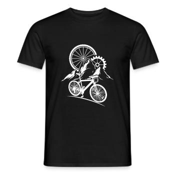 Motif de vélo avec Bergen Vélo Imprimé - T-shirt homme - noir - Devant - AI Model Male 178 light (178cm)