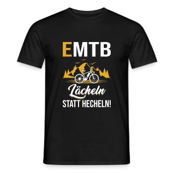 EMTB Sourire au lieu de Hecheln E Mountain Bike - T-shirt homme - noir - Devant - AI Model Male 178 light (178cm)