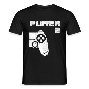 Player 1 Player 2 Gamer Partnerlook - T-shirt homme - noir - Devant - AI Model Male 178 light (178cm)