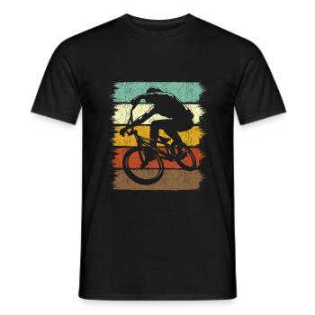 Old Vintage VTT vélo motif vélo BMX - T-shirt homme - noir - Devant - AI Model Male 178 light (178cm)