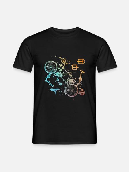 Vélo Pièces détachées Motif motif vélo motif - T-shirt homme - noir