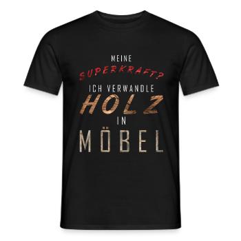 Schreiner Tischler Handwerker Holz Geschenkidee - Männer T-Shirt - Schwarz - Vorne - AI Model Male 178 light (178cm)