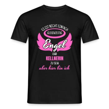 Kellnerin Engel - Männer T-Shirt - Schwarz - Vorne - AI Model Male 178 light (178cm)