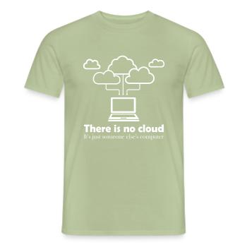 Données de base de données SQL Programmer Administration - T-shirt homme - vert sauge - Devant - AI Model Male 178 light (178cm)