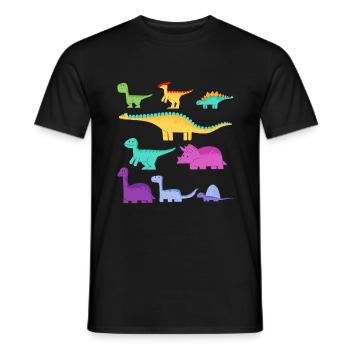 Espèces de dinosaures Dino - T-shirt homme - noir - Devant - AI Model Male 178 light (178cm)