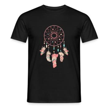 Dreamcatcher Traumfänger - Männer T-Shirt - Schwarz - Vorne - AI Model Male 178 light (178cm)