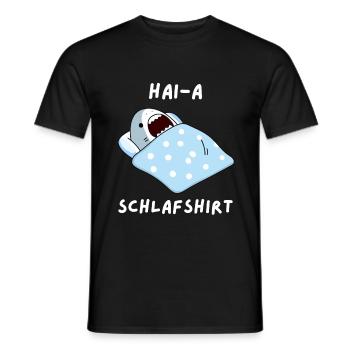 Shark Sleepshirt Nightgown Gift - Men's T-Shirt - black - Front - AI Model Male 178 light (178cm)