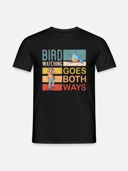 Vogelbeobachtung Birdwatching Vogel Geschenk - Männer T-Shirt - Schwarz