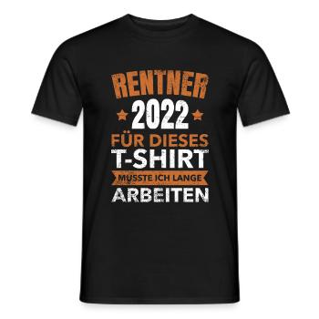 Rentner 2002 Spruch Für Dieses T-Shirt Lange - Männer T-Shirt - Schwarz - Vorne - AI Model Male 178 light (178cm)