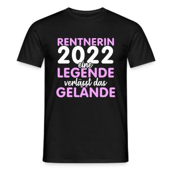 Rentnerin 2022 Ruhestand Frauen Kollegin - Männer T-Shirt - Schwarz - Vorne - AI Model Male 178 light (178cm)