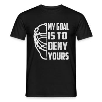 Hockey Goalie - Mon but est de le faire - T-shirt homme - noir - Devant - AI Model Male 178 light (178cm)