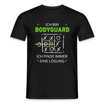 Ich bin Bodyguard Drei Gewinnt Lustig Witzig - Männer T-Shirt - Schwarz - Vorne - AI Model Male 178 light (178cm)